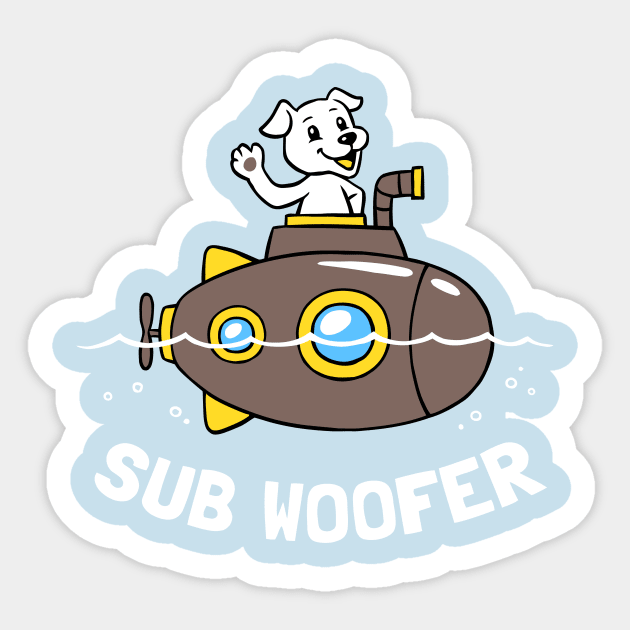 Sub Woofer Sticker by dumbshirts